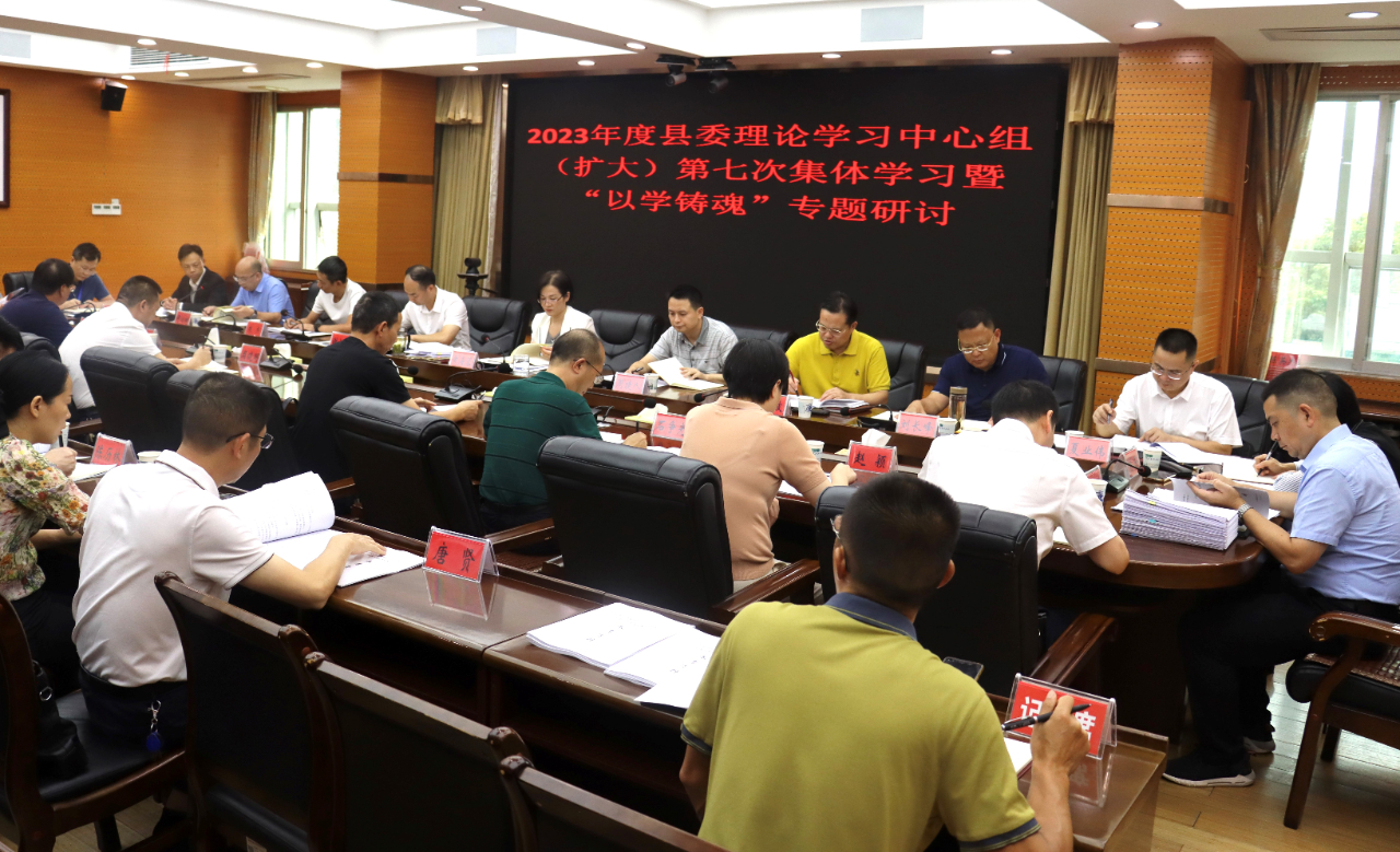 新邵县委理论学习中心组（扩大）举行第七次集体学习暨“以学铸魂”专题研讨_邵阳头条网