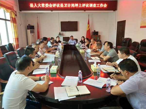 县人大常委会评议调查组深入坪上镇评议调查县卫计局工作(图1)