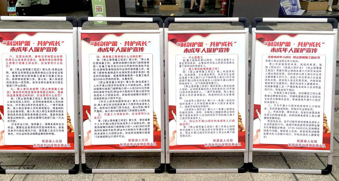 新邵县劳动保障监察大队开展“利剑护蕾、共护成长”未成年人保护宣传活动(图2)