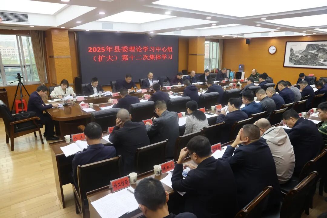 新邵县委理论学习中心组(扩大)举行2025年第十二次集体学习(图1)