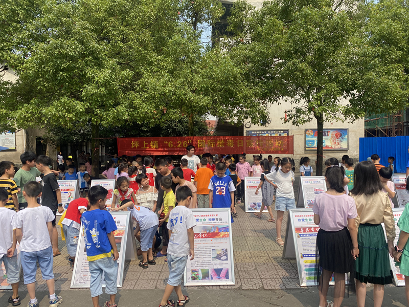 坪上镇开展“6.26”国际禁毒日宣传(图1)