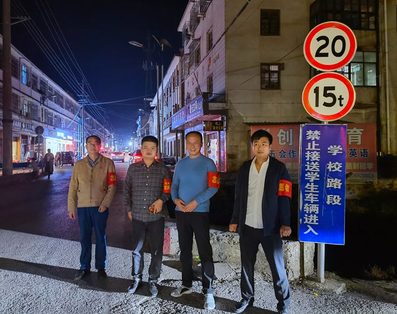 坪上镇开展常态化夜间大巡防(图1)