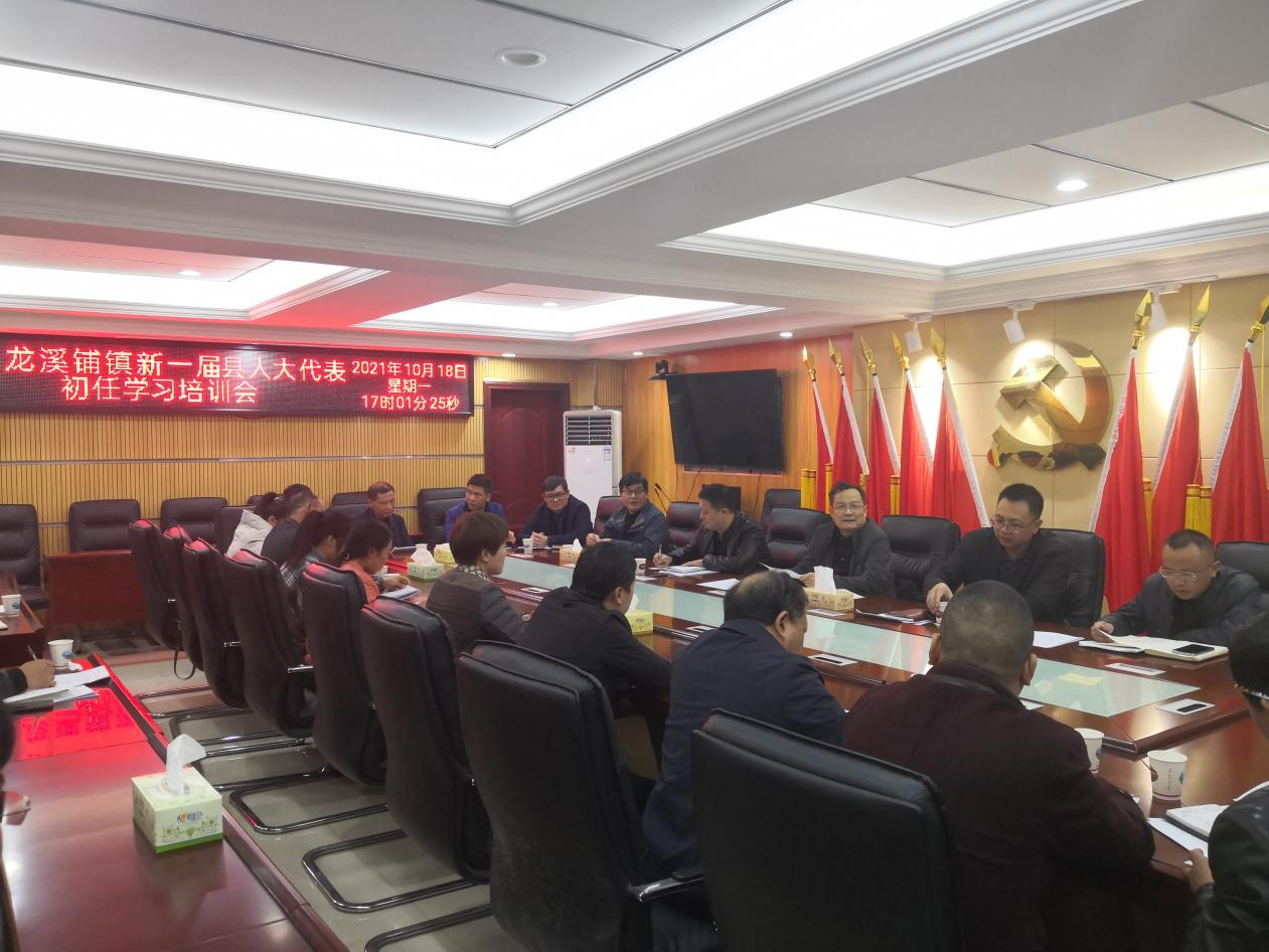 新邵县龙溪铺镇召开2021年新一届人大代表初任培训会(图1)